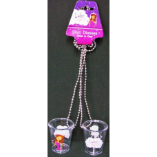 Shot Glass on a Chain - Ladies Night Out 2 Pack 